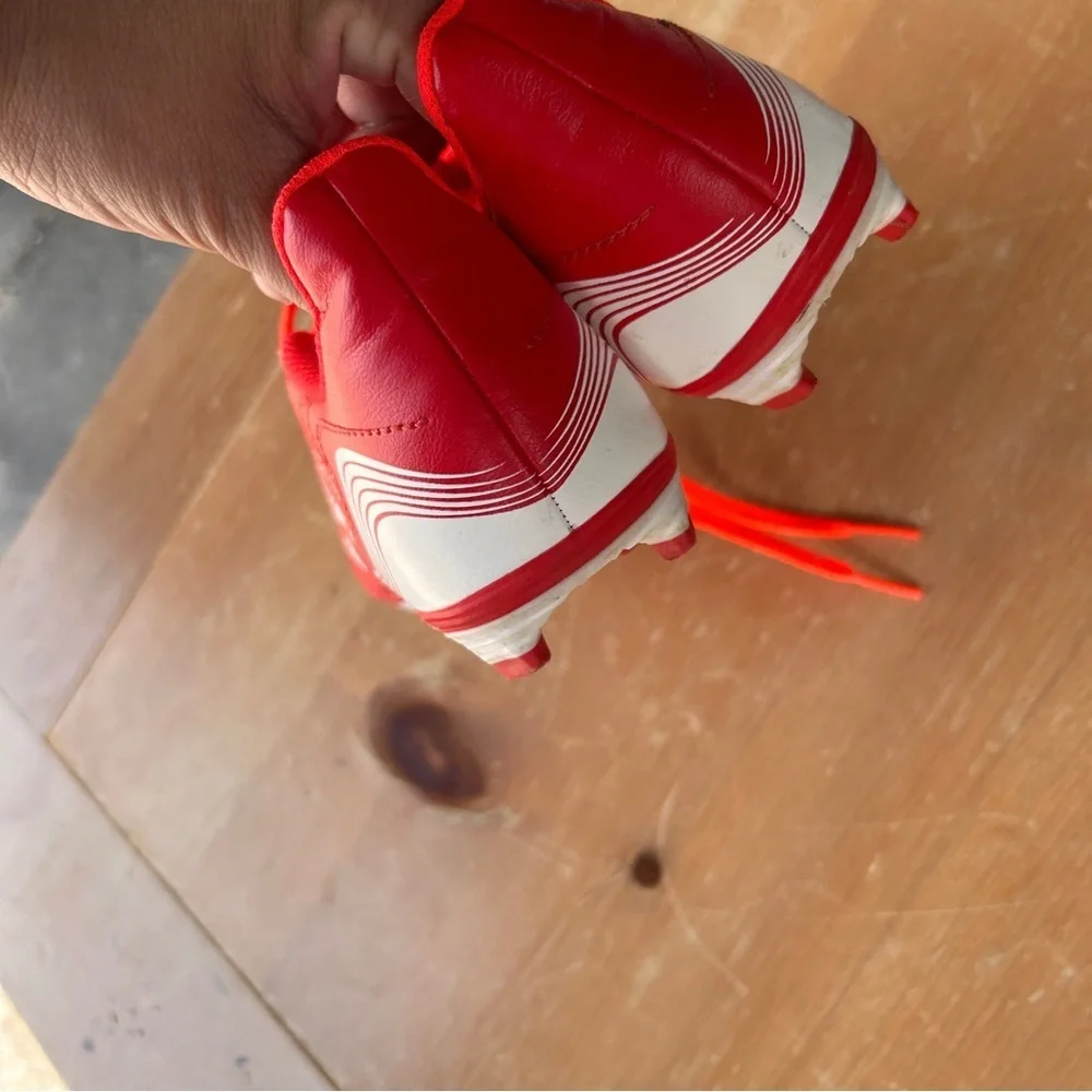 Kids Red Soccer Sneakers